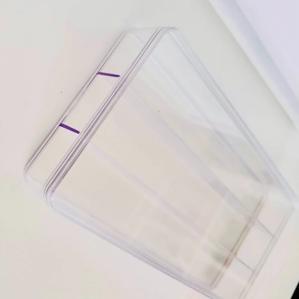 BoxBox Clear Acrylic Long 3 Compartment Makeup Jewelry Organizer Box w Lid! 11”